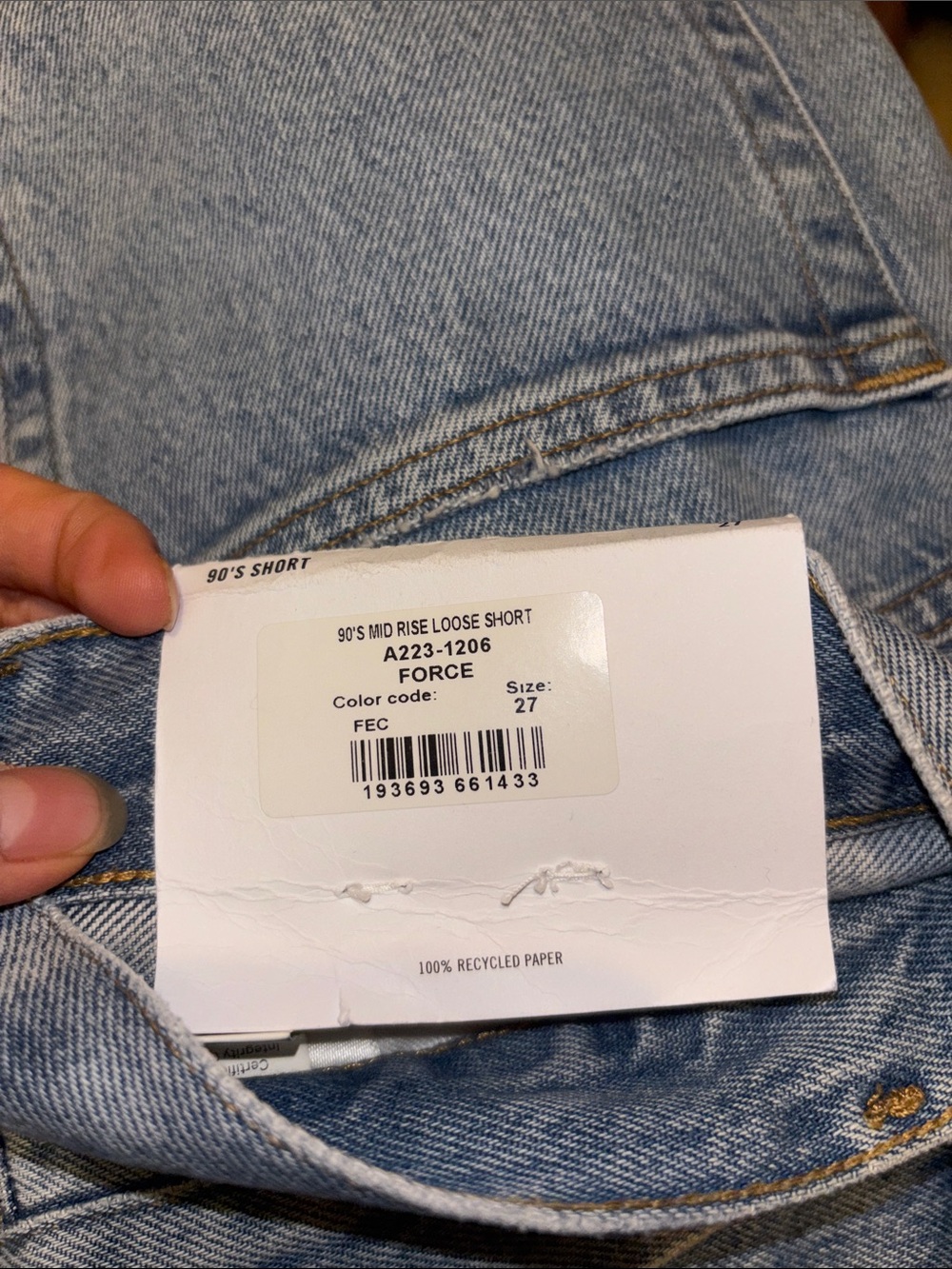 Agolde 90’s Mid Rise Loose Short - Picture 3 of 6